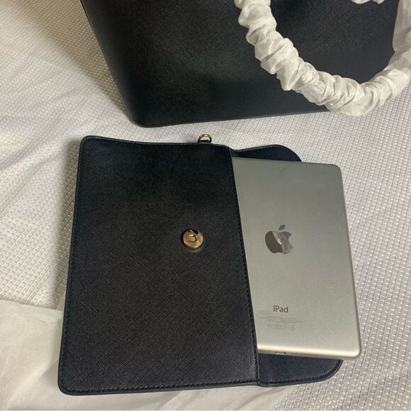 LOVEVOOK Shoulder Tote Black Bag with envelope clutch - Picture 7 of 12